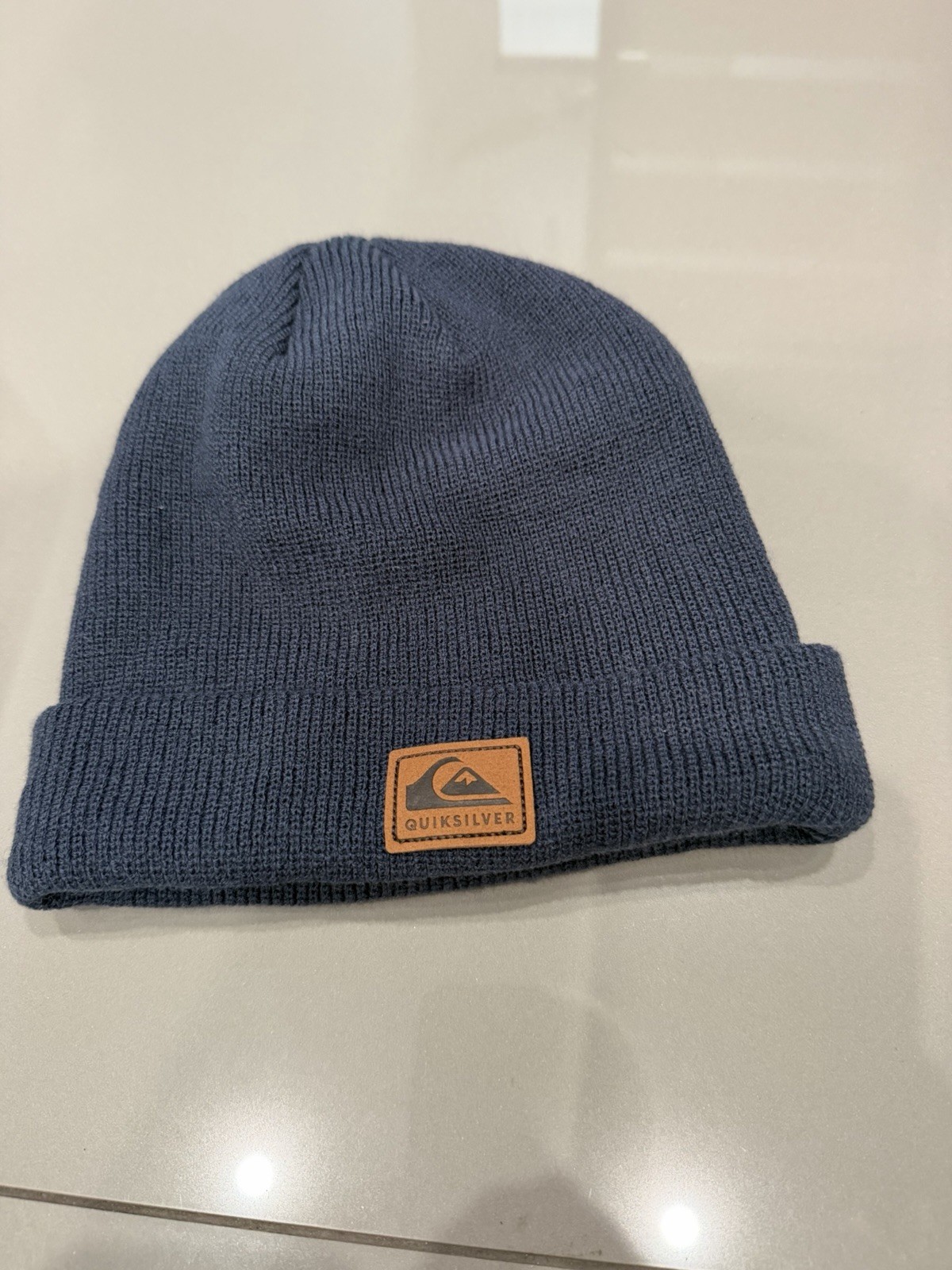 QUIKSILVER (PERFORMER 2) MENS WINTER CUFF BEANIE HAT Navy Blue & PATCH LOGO QUIKSILVER (PERFORMER 2) MENS WINTER CUFF BEANIE HAT Navy Blue & PATCH LOGO