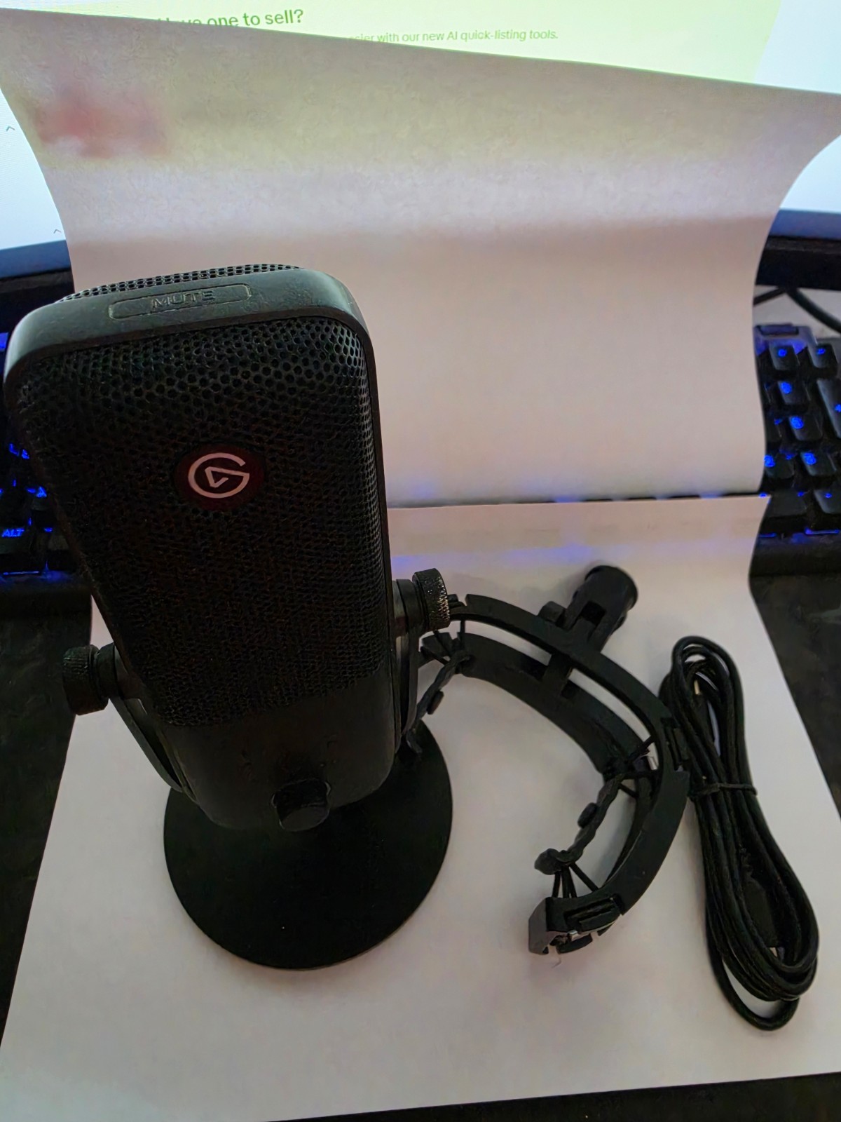 Elgato Wave:3 USB Condenser Microphone with Shock Mount 70Hz-20KHz 36XAH9901