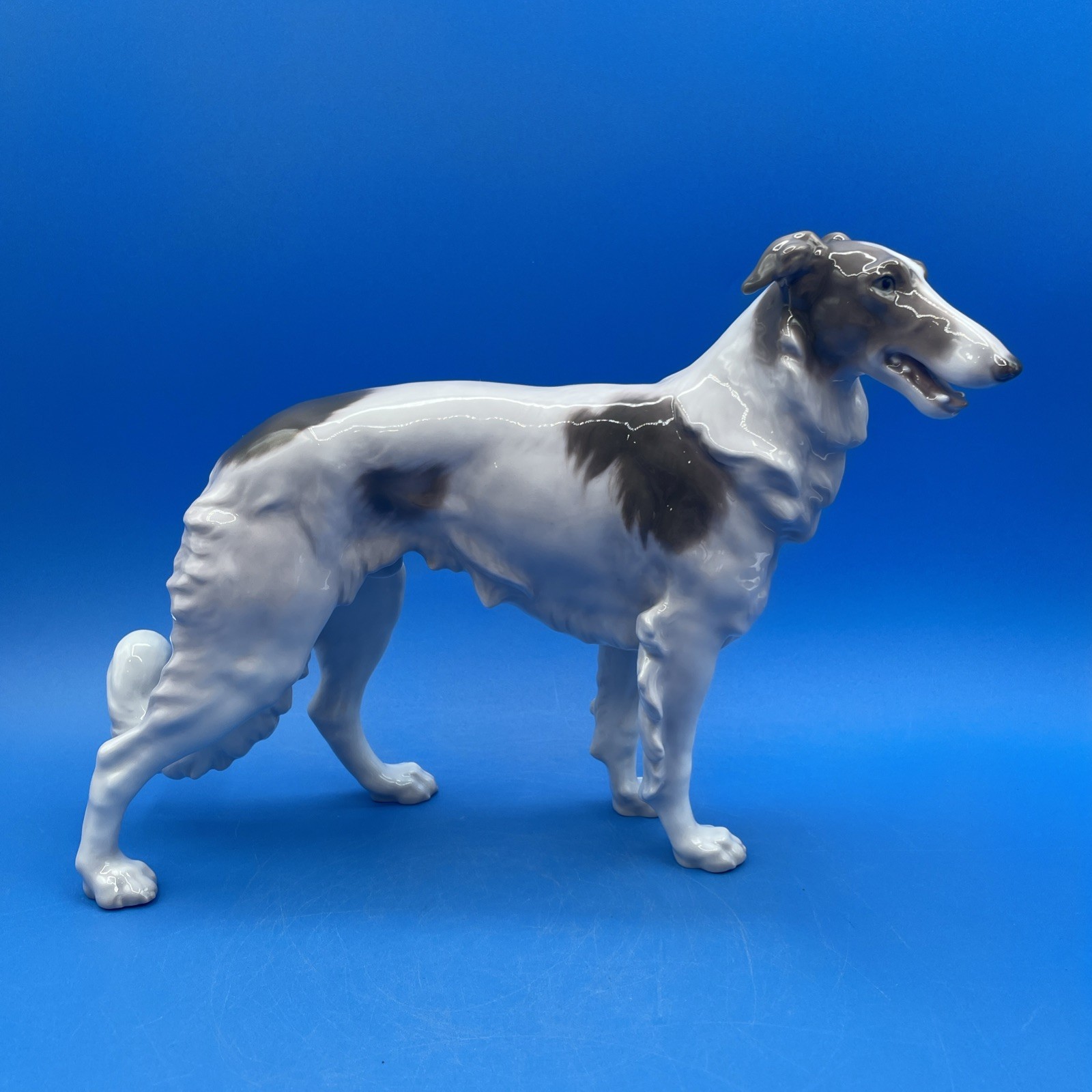 BING & GRONDAHL DENMARK PORCELAIN FIGURINE OF A BORZOI DOG MODEL #2115