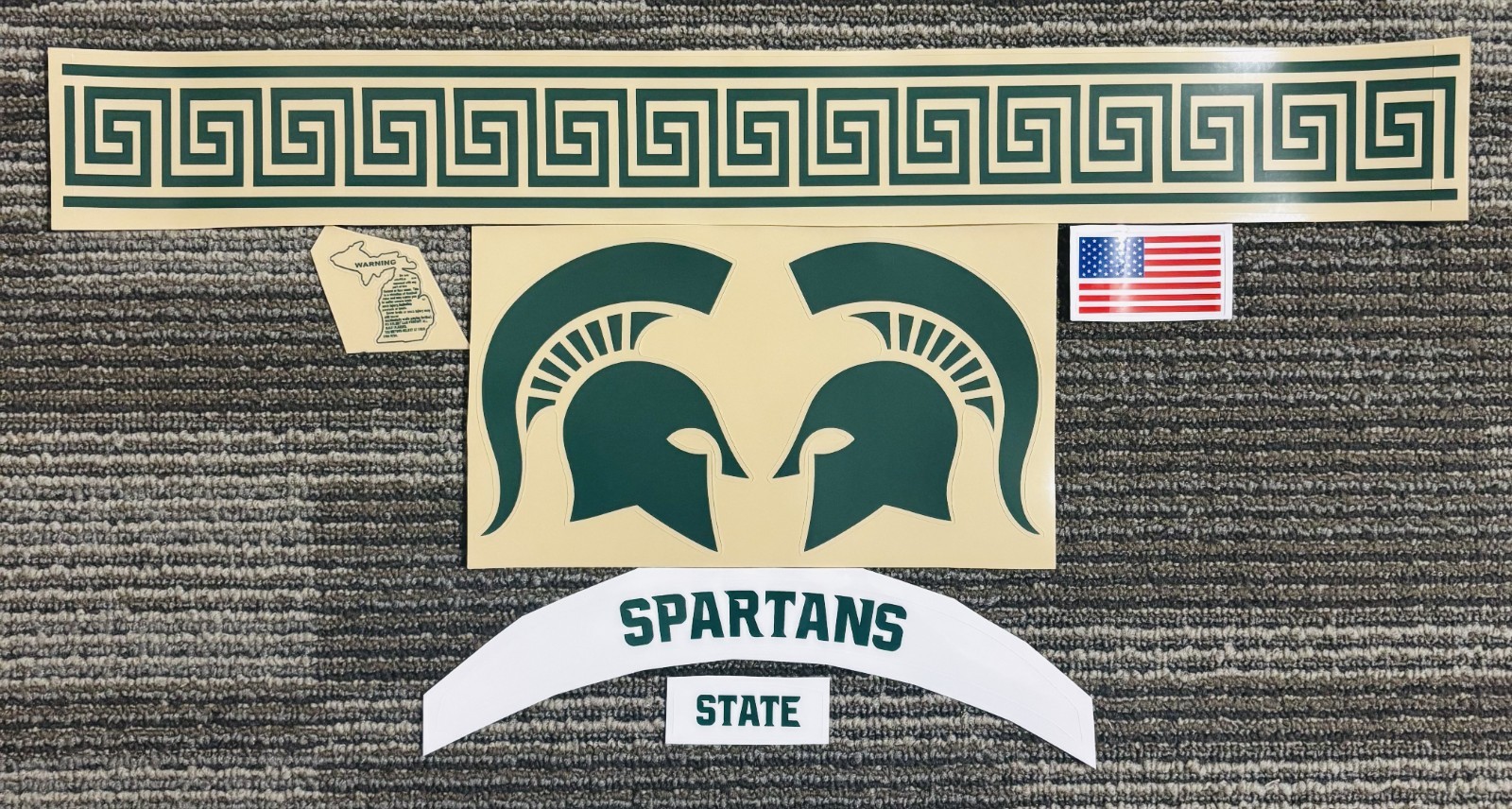 *READ* Defective Michigan State Football Helmet Decals - Variations