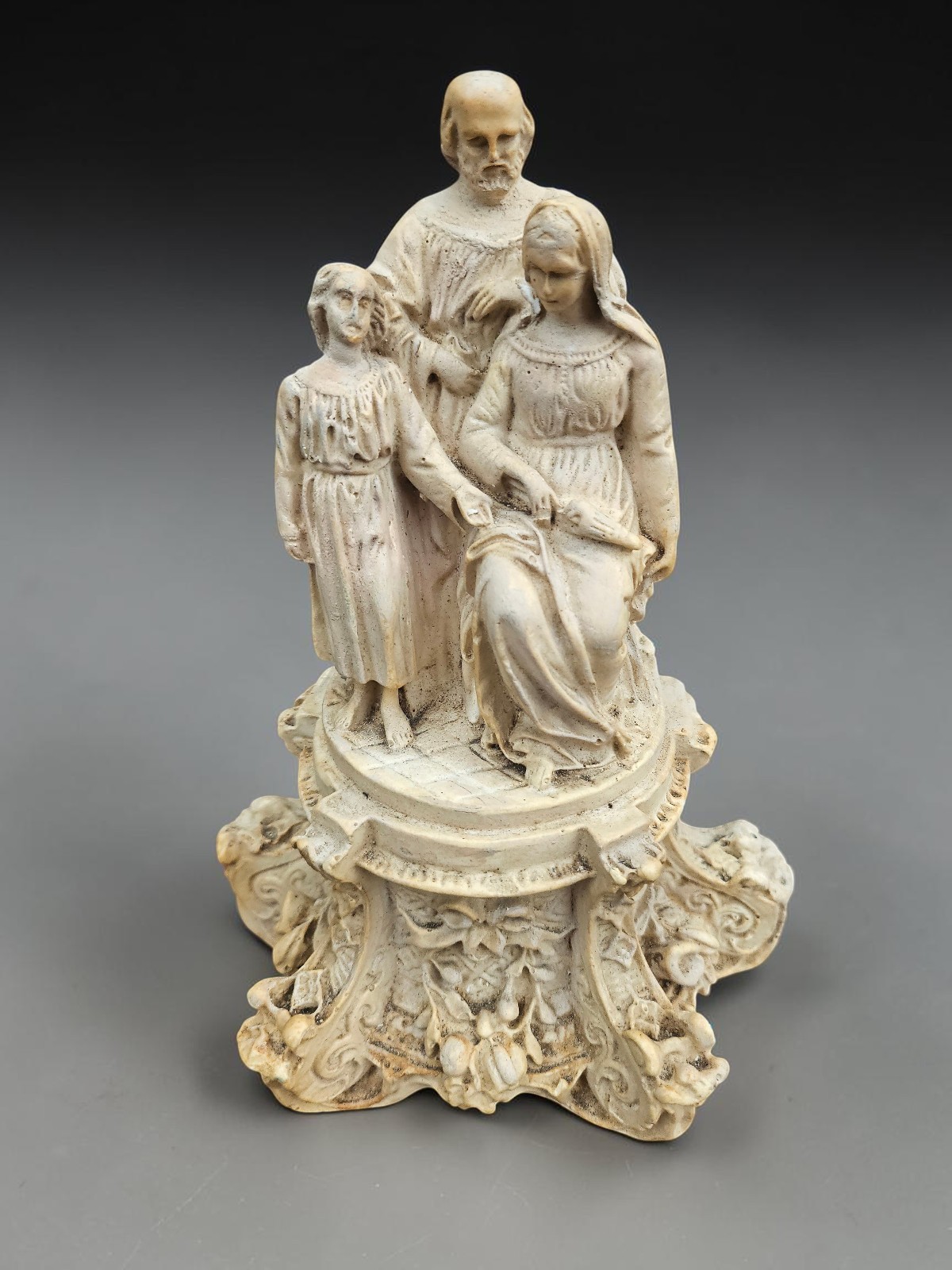 antique Meerschaum ecume mer 1850 Holy Family statue religious art