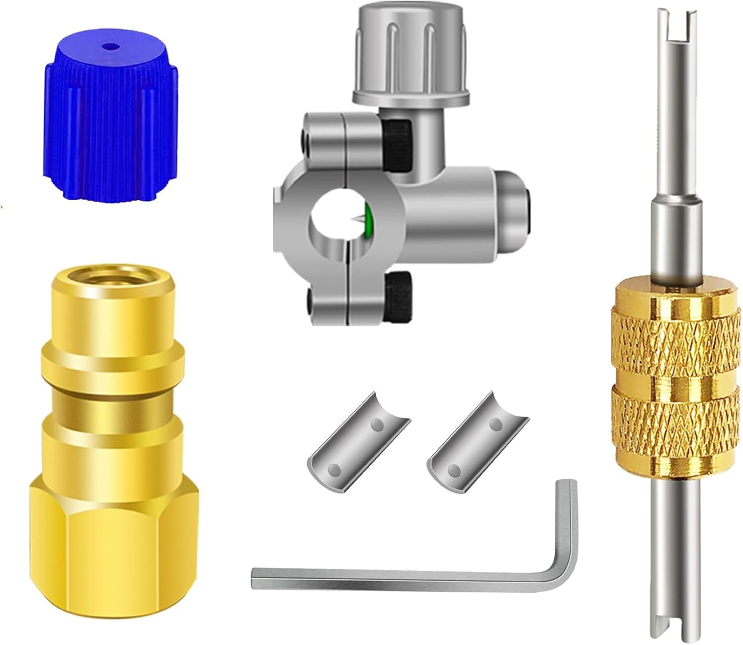 A/C Retrofit Valve Kit, BPV31 Bullet Piercing Tap Valve Line Tap Valve Kit, R12 A/C Retrofit Valve Kit, BPV31 Bullet Piercing Tap Valve Line Tap Valve Kit, R12