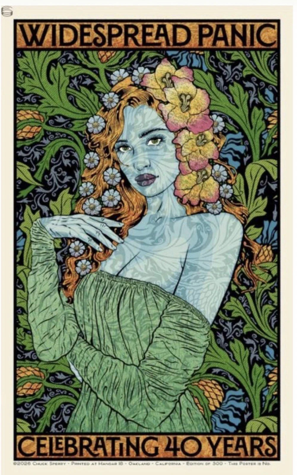 Widespread Panic Main Edition Poster Celebrating 40 Years Sperry WSP