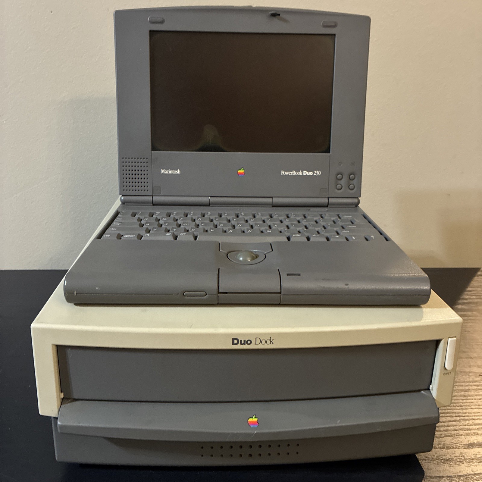 Apple Macintosh DuoDock Duo Dock M7779 & Powerbook 230 Vintage Mac RARE Vintage