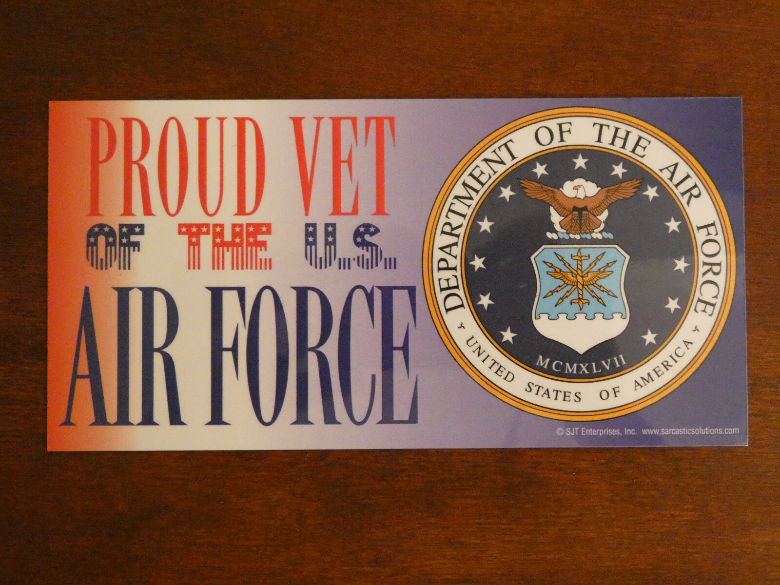 Proud Vet Of The US Air Force Military Red White Blue Car Fridge Magnet  4\