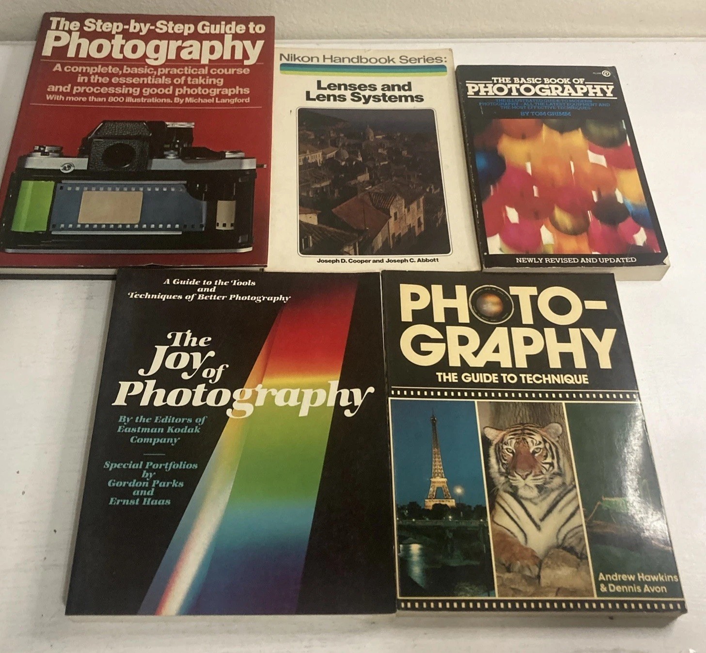 Lot Of 5 Vintage Books About Photography: The Joy Of Photography, Photography Th