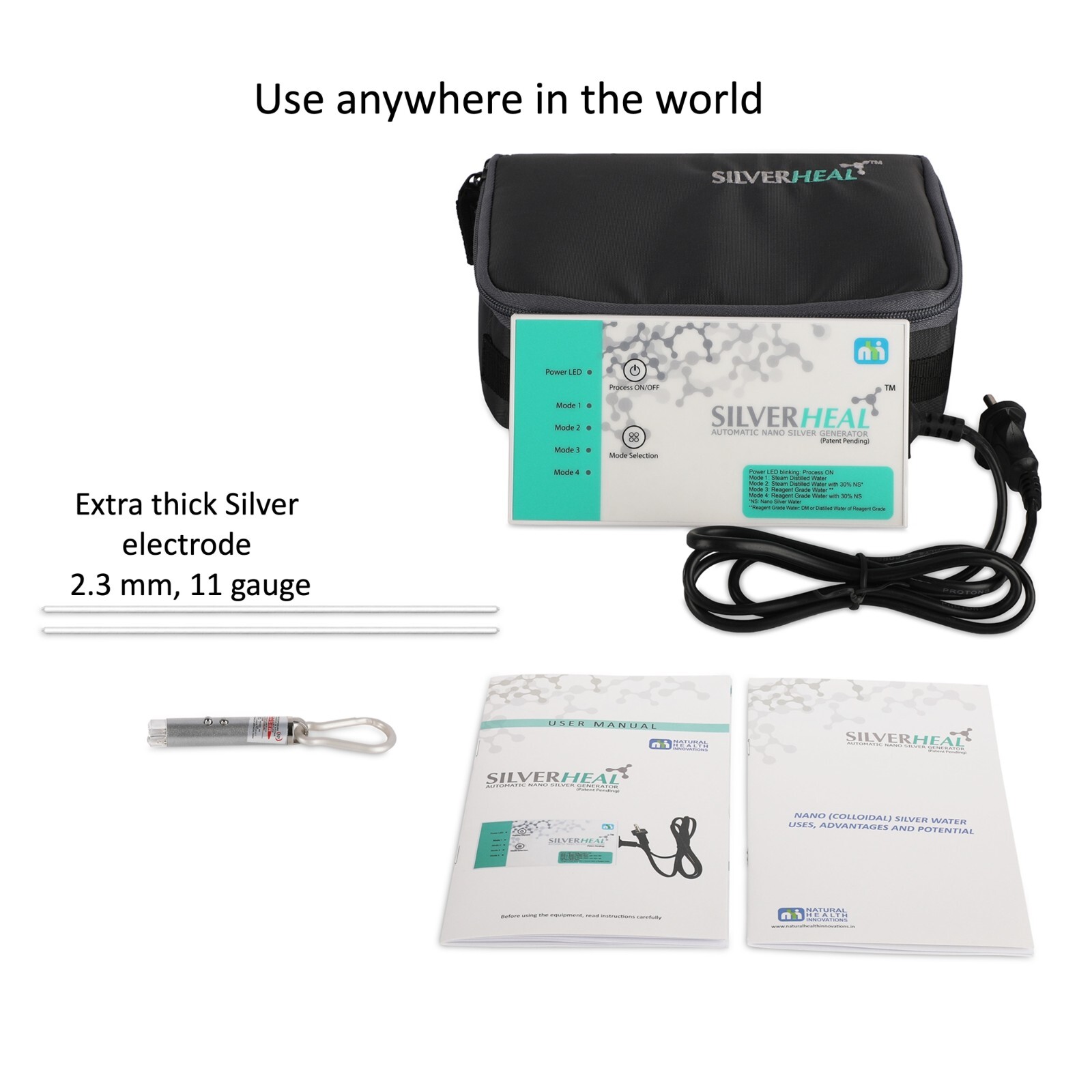 SILVERHEAL Colloidal Silver Generator I Fully Automatic I 2.3 mm silver rods