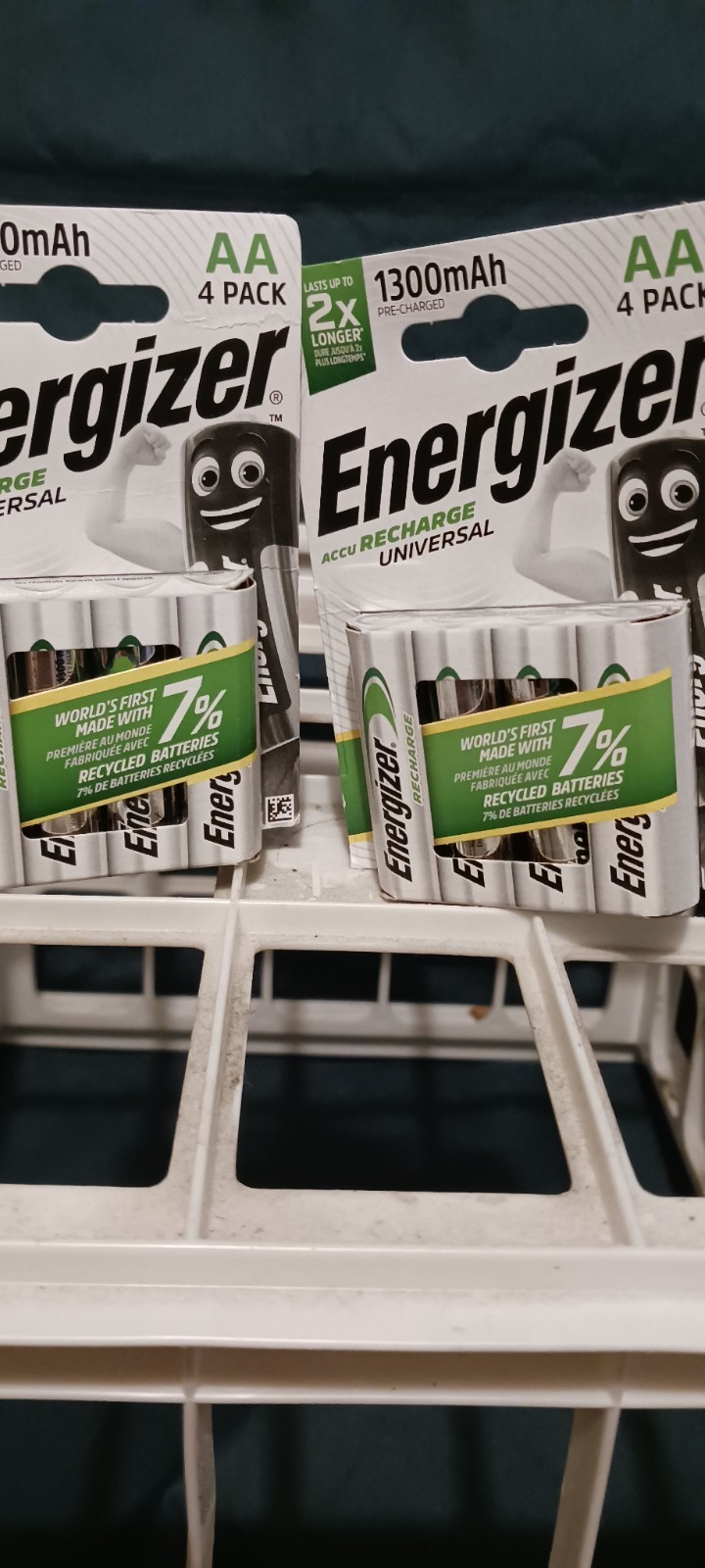 2 Pack Energizer NH15BP4 AA  Rechargeable Batteries  2X4=8 NEW SEALED Lot Of 8
