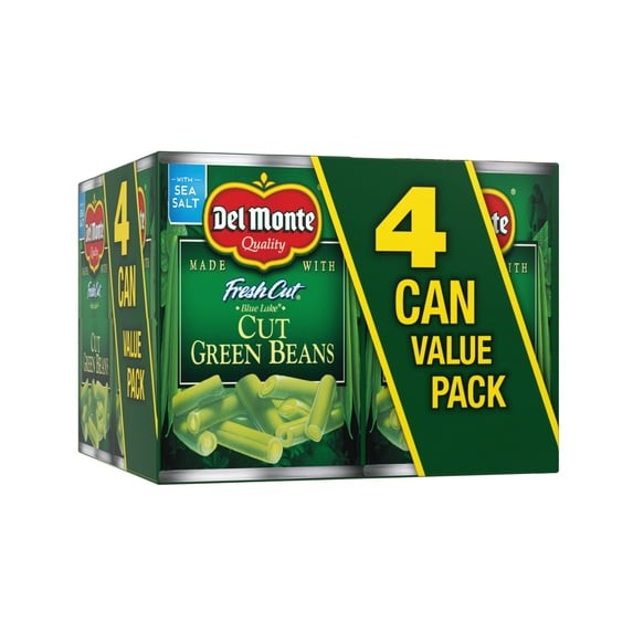 Del Monte Fresh Cut Green Beans, Canned Vegetables, 14.5 oz Can (Pack of 4) Del Monte Fresh Cut Green Beans, Canned Vegetables, 14.5 oz Can (Pack of 4)