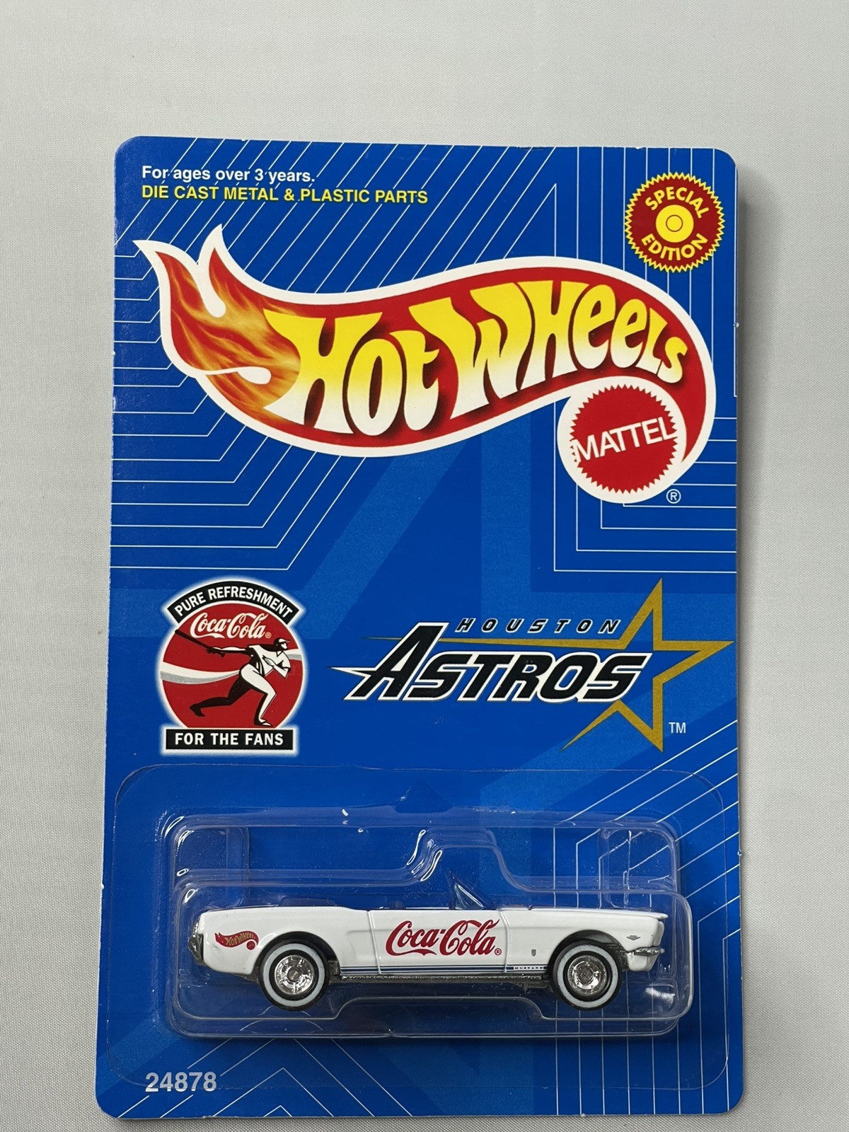Hot Wheels Houston Astros White Mustang Coca-Cola 1999 MLB Baseball NEW Hot Wheels Houston Astros White Mustang Coca-Cola 1999 MLB Baseball NEW