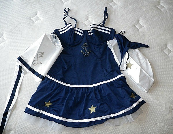 NEW Body Candy Navy Sailor Sexy Costume Adult Fantasy Play Lingerie S,M,L Nice
