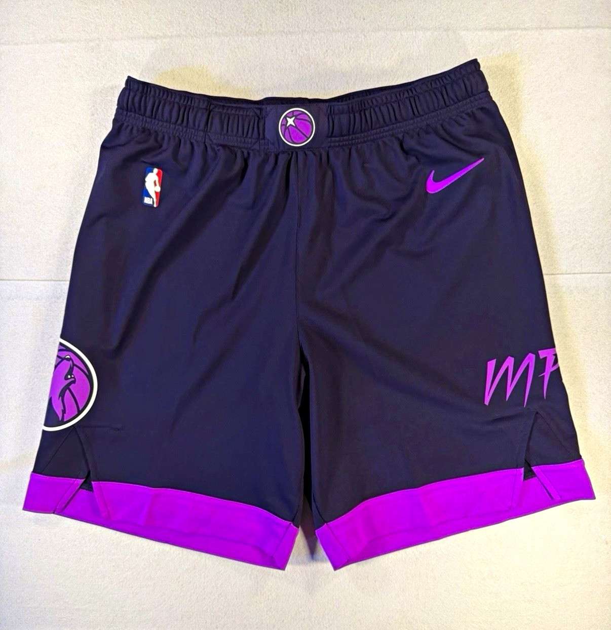 Nike Minnesota Timberwolves NBA Basketball Shorts Purple/Black