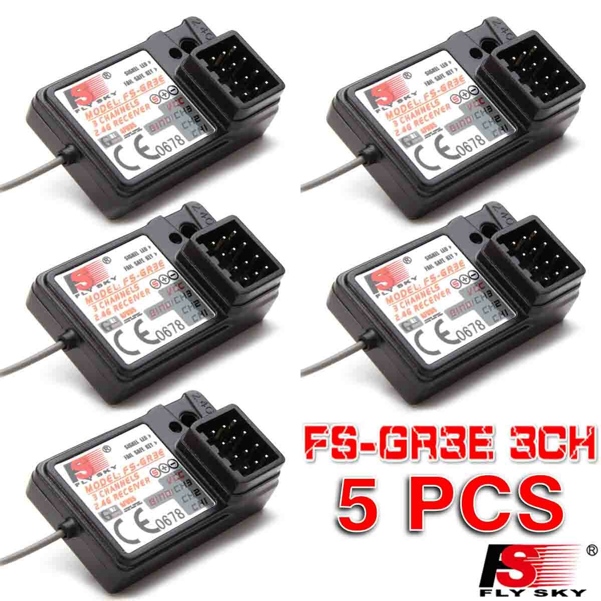 5 PCS Flysky FS-GR3E Upgraded AFHDS 2.4G 3CH Receiver for Car Boat RC FS-GT3C