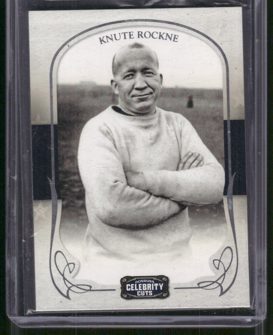 KNUTE ROCKNE 2008 DONRUSS CELEBRITY CUTS Base Card #D /499
