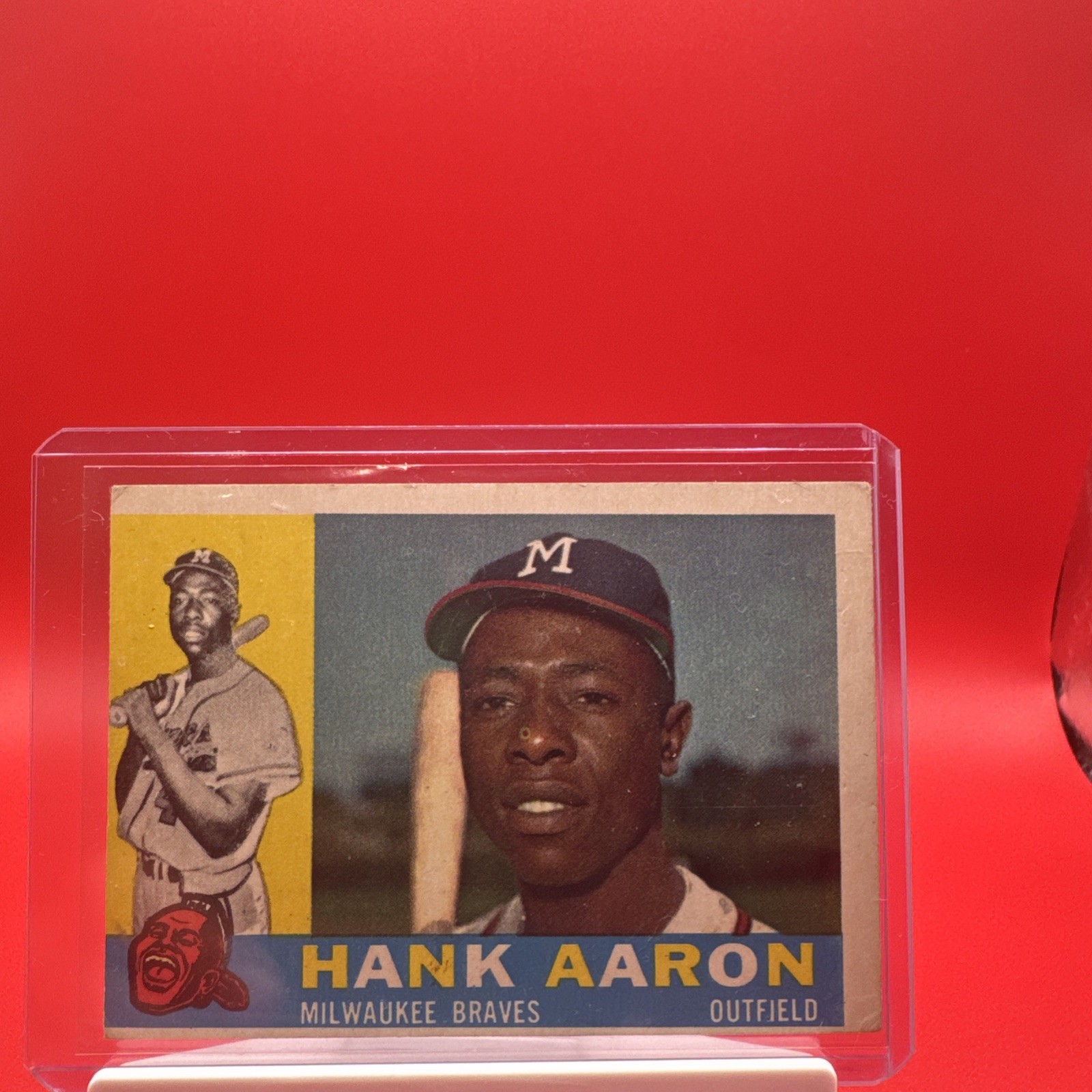 Topps 1960 Topps Hank Aaron #300 Milwaukee Braves Base Set Baseball Card Topps 1960 Topps Hank Aaron #300 Milwaukee Braves Base Set Baseball Card