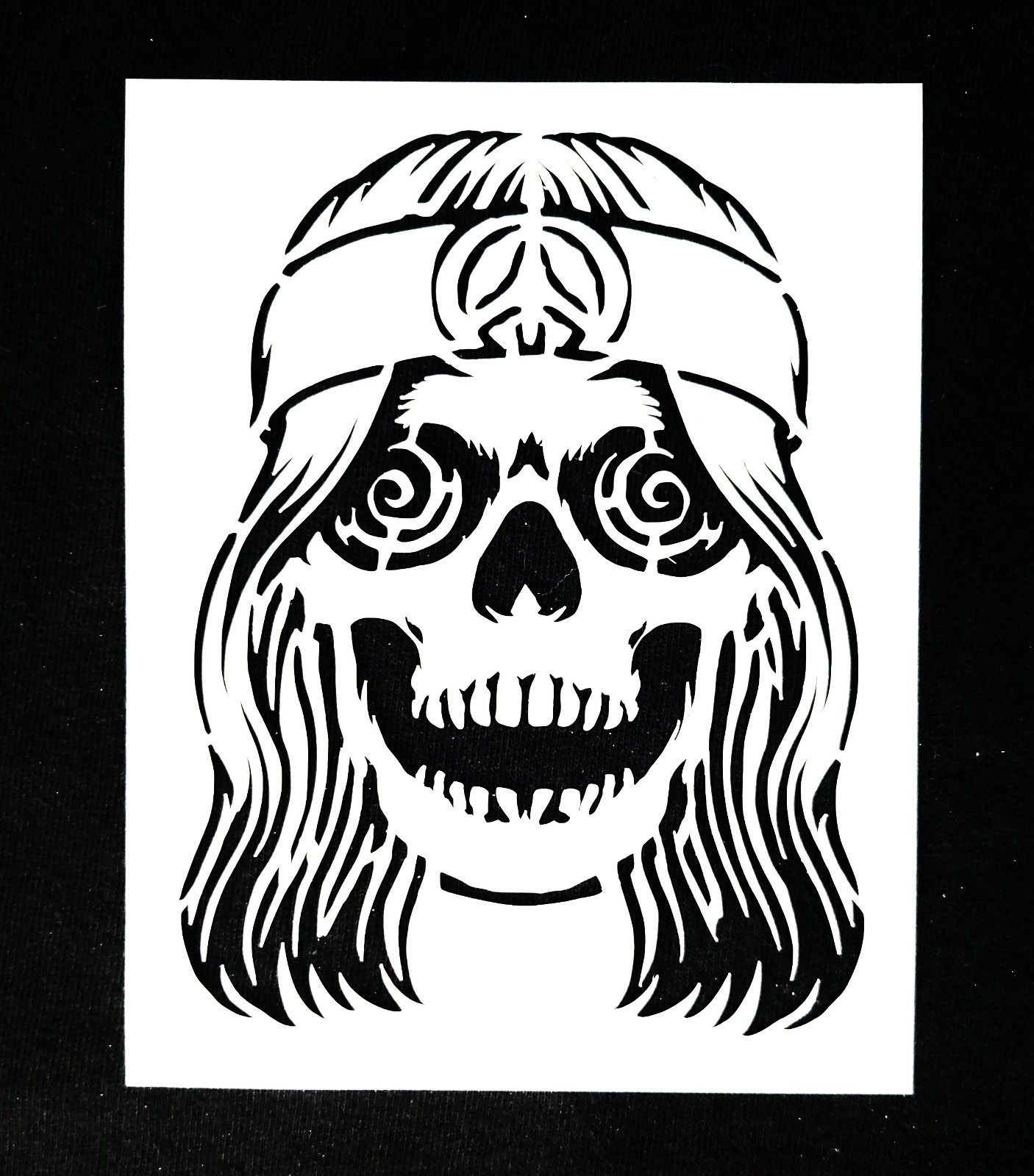 Psychedelic Skull Reusable Stencil Psychedelic Skull Reusable Stencil