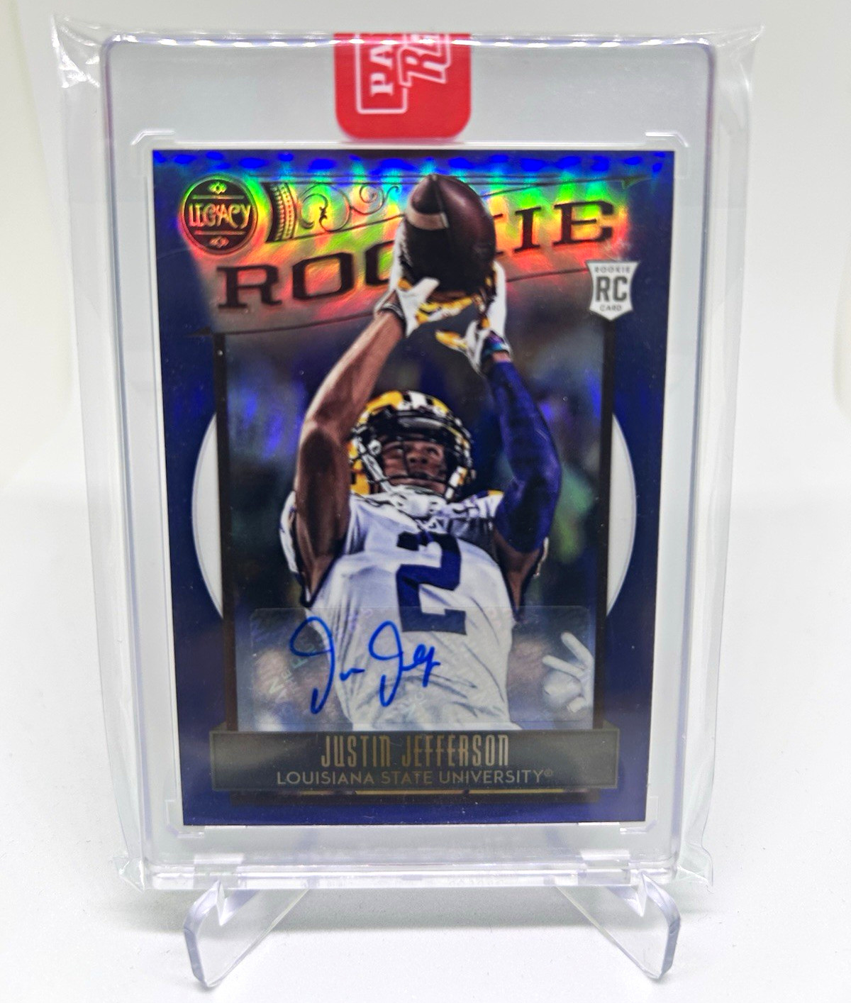 2020 Panini Legacy Justin Jefferson Rookie Premium Penmanship Sapphire /35 #149 
