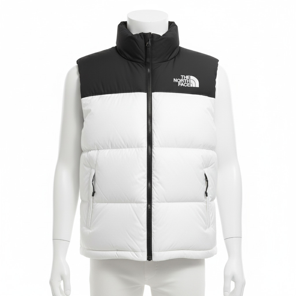1996 White Nuptse Down Sleeveless puffer Jacket XS/3XL SIZES