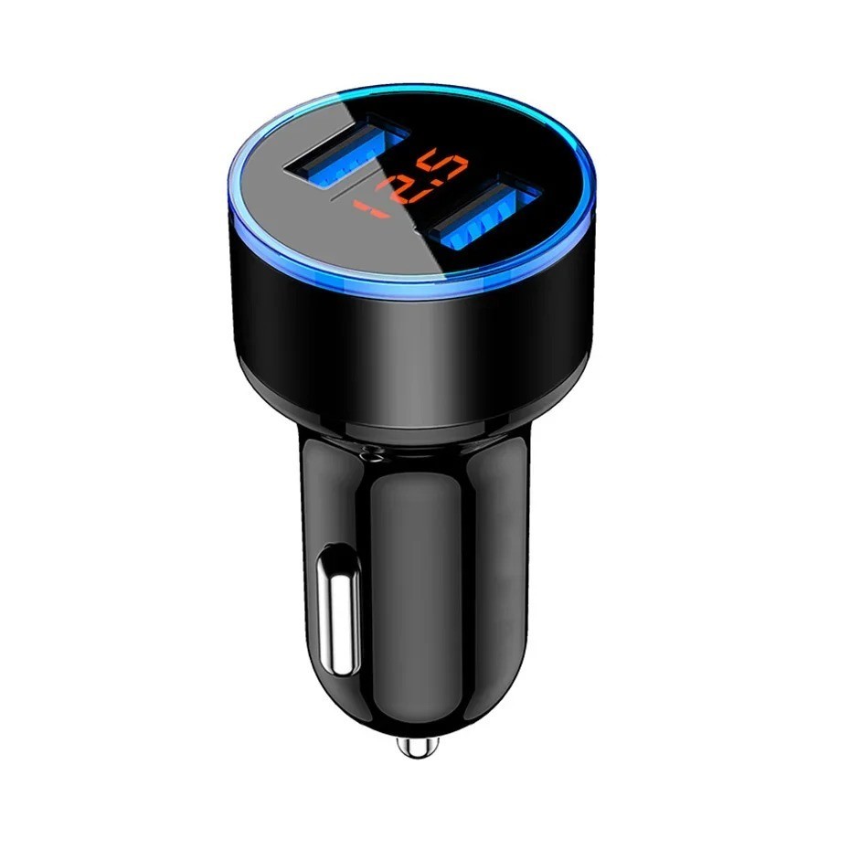 Dual Ports 3.1A USB Car Cigarette Charger Lighter Digital LED Voltmeter 12V/24V Dual Ports 3.1A USB Car Cigarette Charger Lighter Digital LED Voltmeter 12V/24V