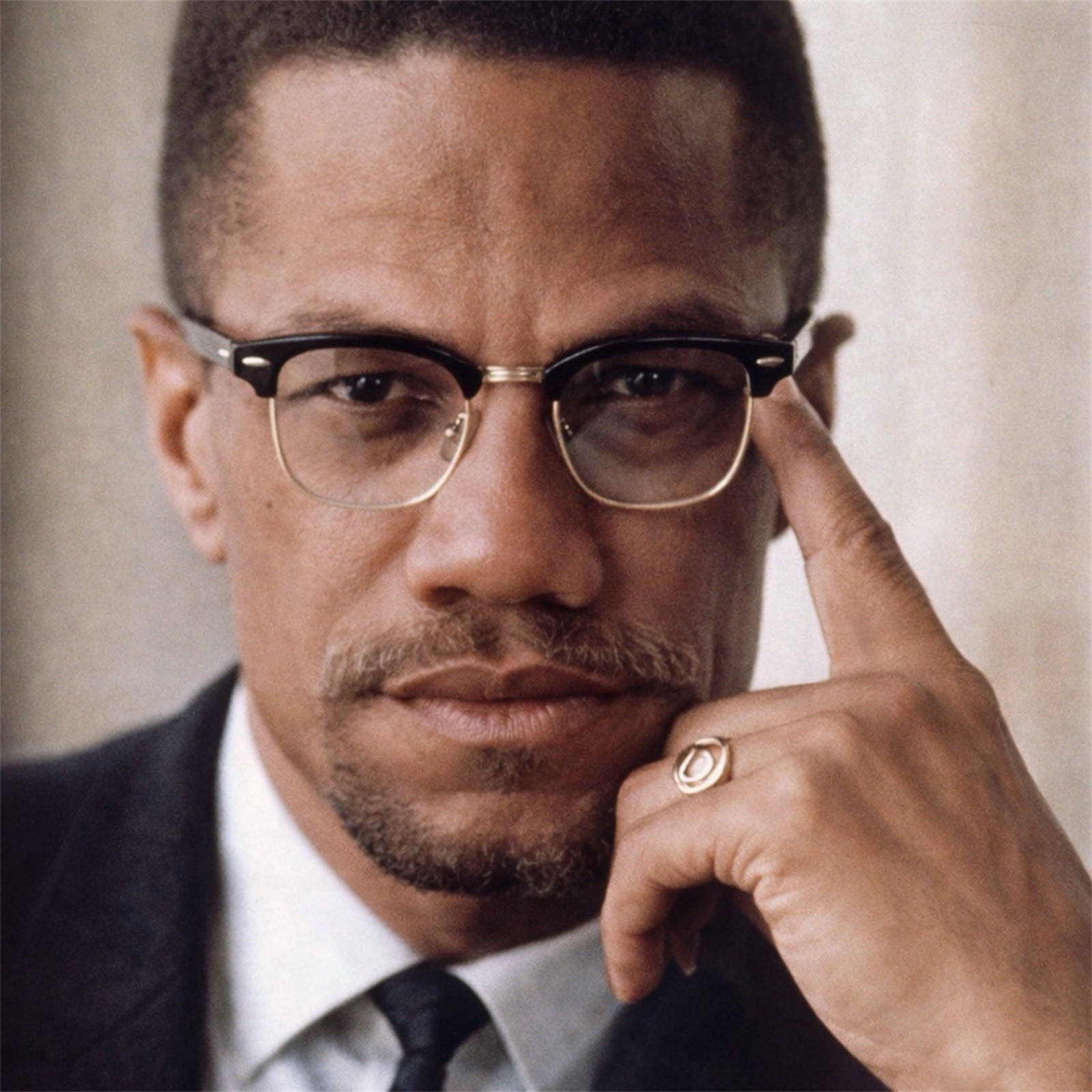 60s Retro Malcolm X Horn Rim Hipster Vintage Glasses Black - Malcom