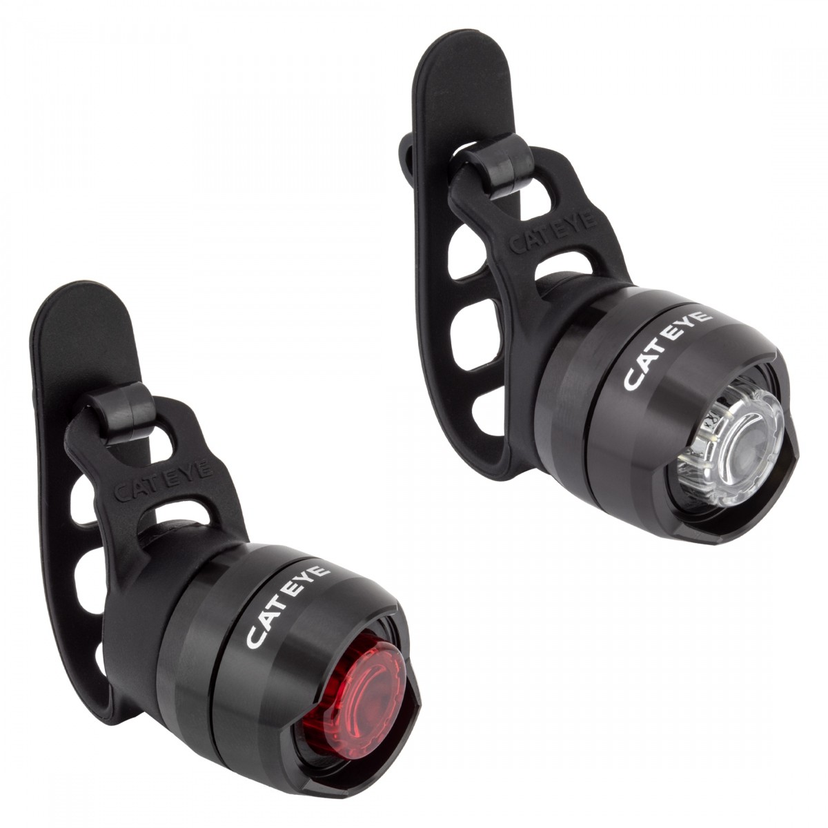 Cateye ORB Rechargeable USB Bike Safety Lights Combo - Durable Aluminum, 3 Modes