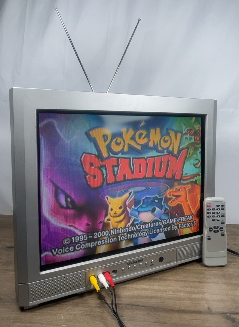 🔥Sylvania 2005 20” Retro Gaming🎮 Flat Screen CRT TV📺 W/remote Svideo AvInputs