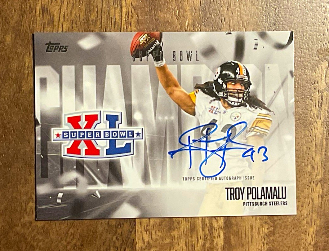 Topps 2026 Flagship Football Troy Polamalu Auto Super Bowl Signature #SBCS-TP