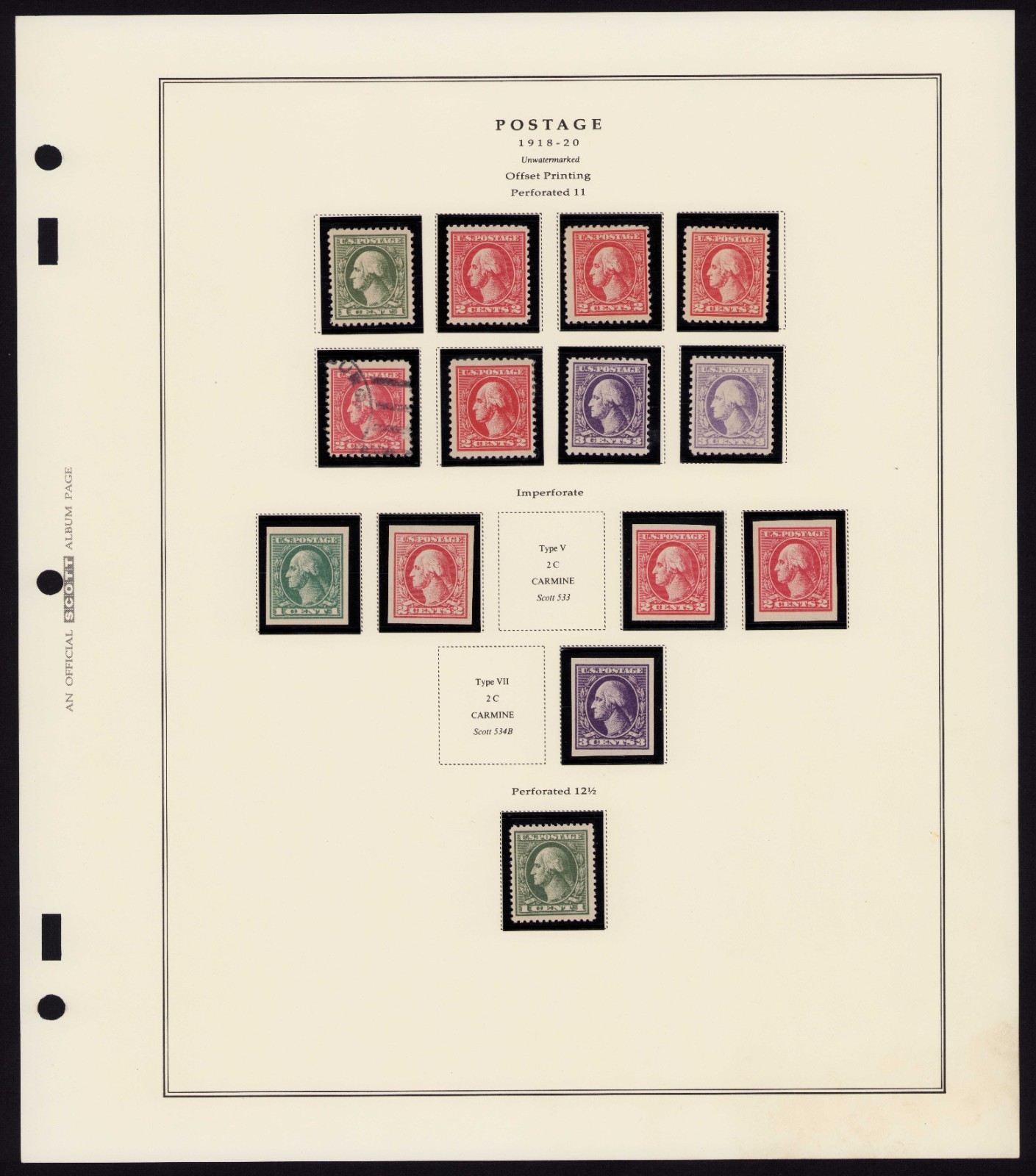 ALBUM READY US Definitive Stamps 1920s Sc 525~636 Mint in Mounts VF cv$434 mg