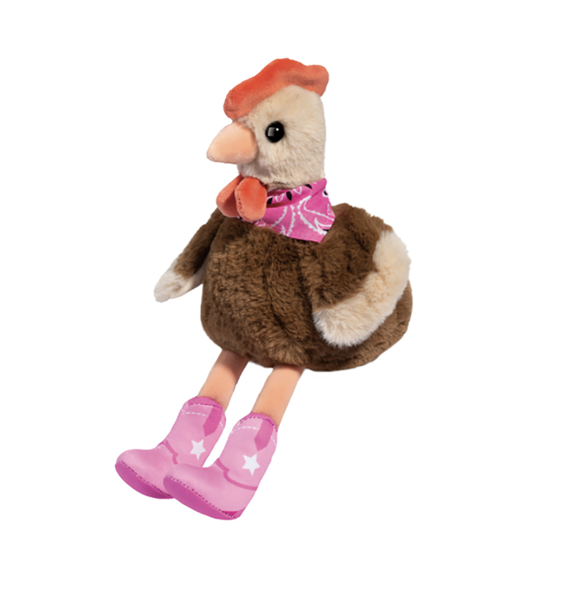 Douglas Toys Cowgirl Chicken Plush Stuffed Animal Toy 10 inches