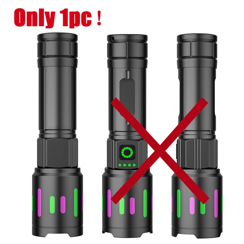 350000000 Lumen Super Bright LED Tactical Flashlight Rechargeable LED Work Light