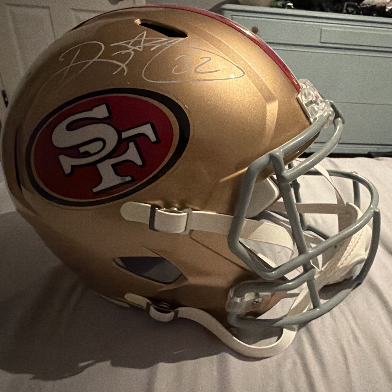 Rickey Watters Signed San Francisco 49ers Replica Football Helmet BAS Witnessed Rickey Watters Signed San Francisco 49ers Replica Football Helmet BAS Witnessed
