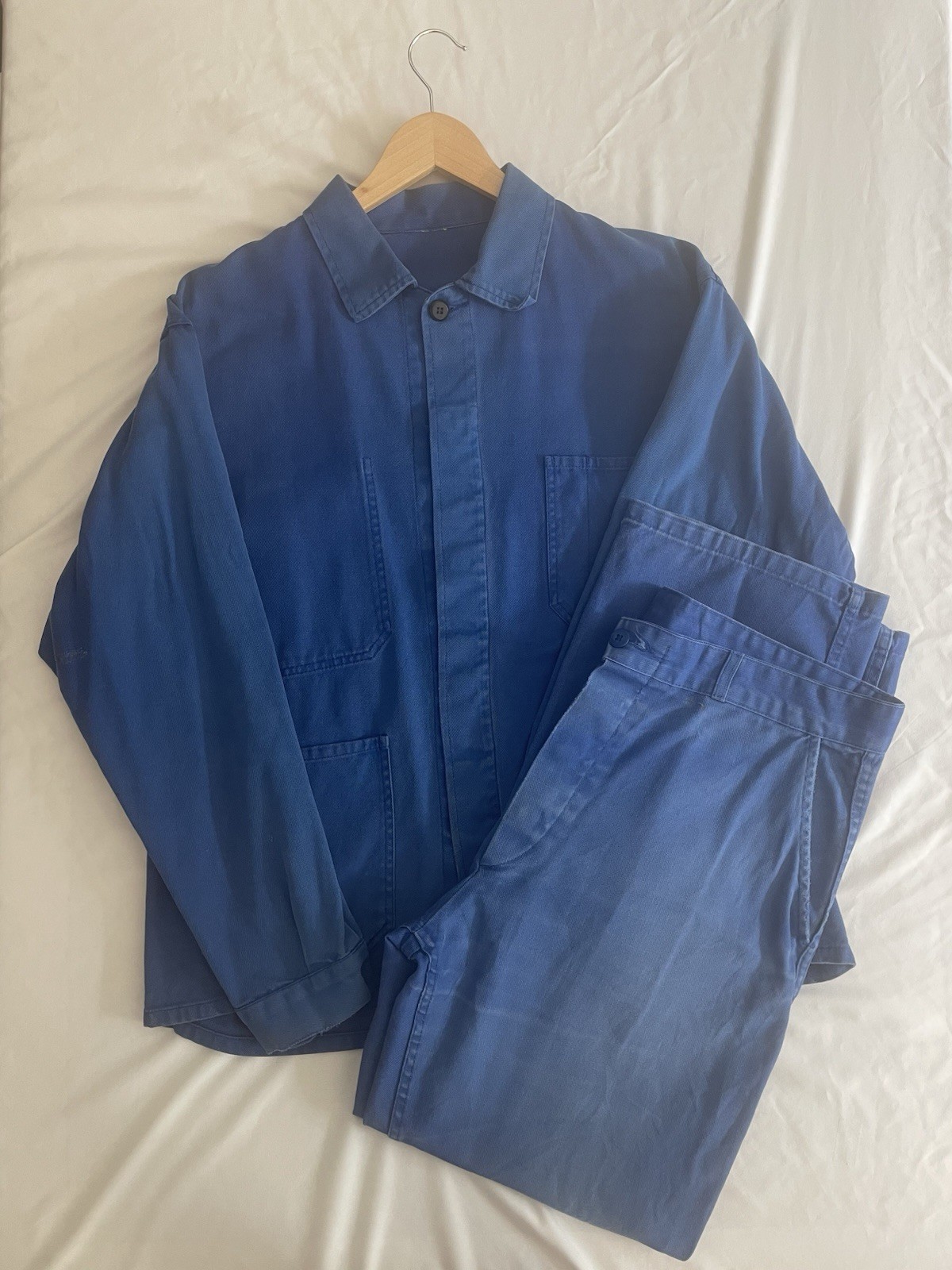 Vintage French Blue de Travail Men’s Workwear Set XL Cotton Vintage French Blue de Travail Men’s Workwear Set XL Cotton