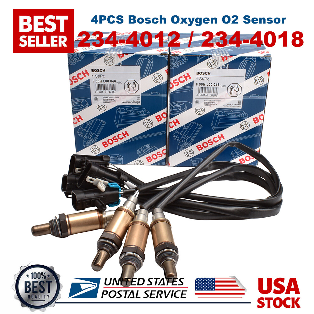 4x Oxygen O2 Sensor for 96-2002 Chevrolet Chevy GMC 1500 ES20022 234-4012 / 4018