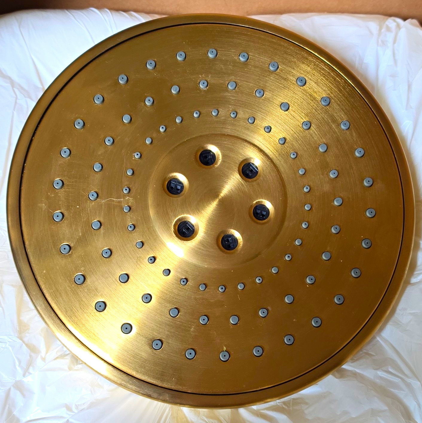 Newport Brass 2158/10 Multifunction Round Shower Head, Brass Satin Bronze