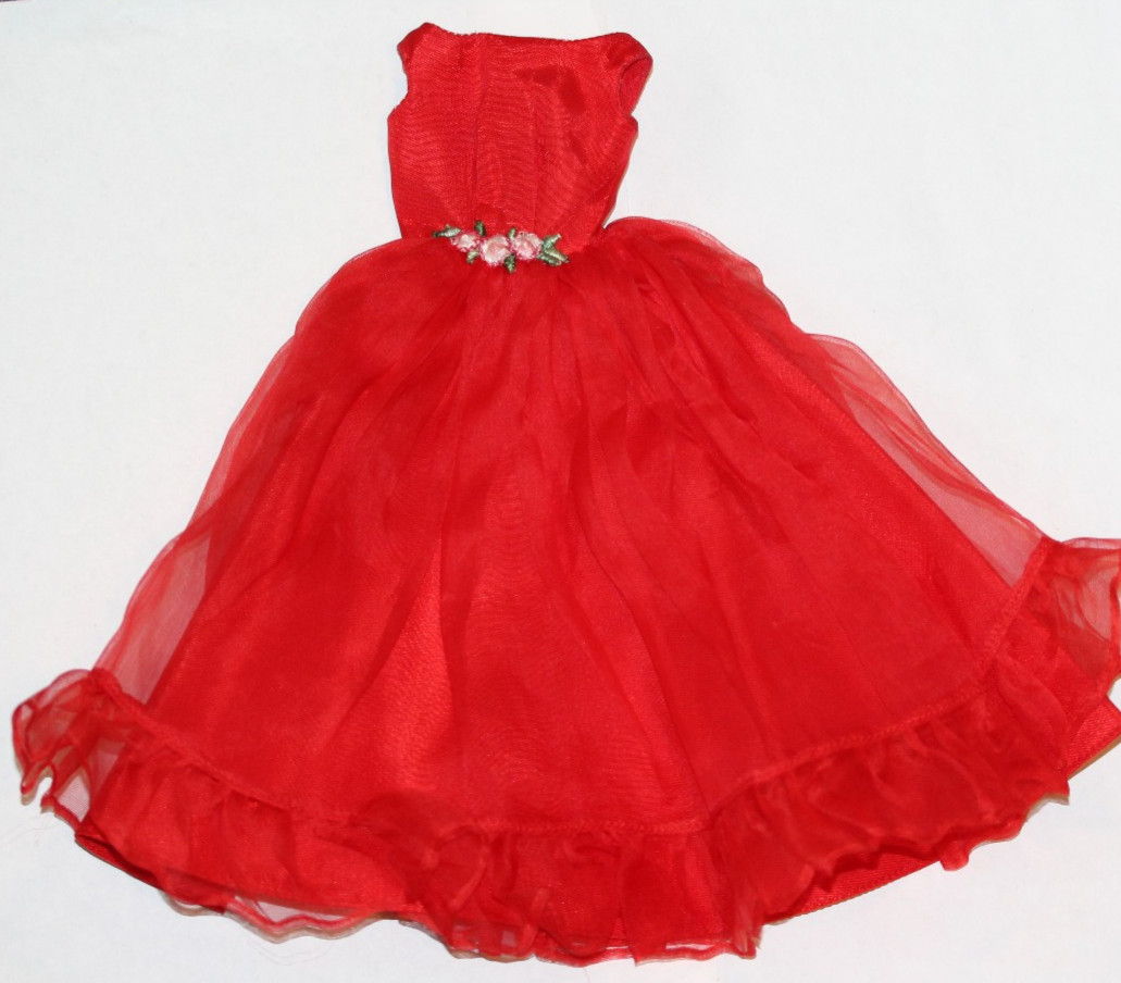 *VINTAGE BARBIE 1965 JUNIOR PROM  #1614 CHIFFON GOWN--NEAR EXCELLENT