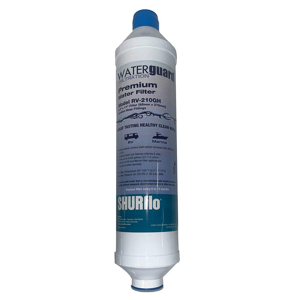 Shurflo by Pentair City Water Entry In-Line Filter w/Garden Hose Ends [RV-210GH-