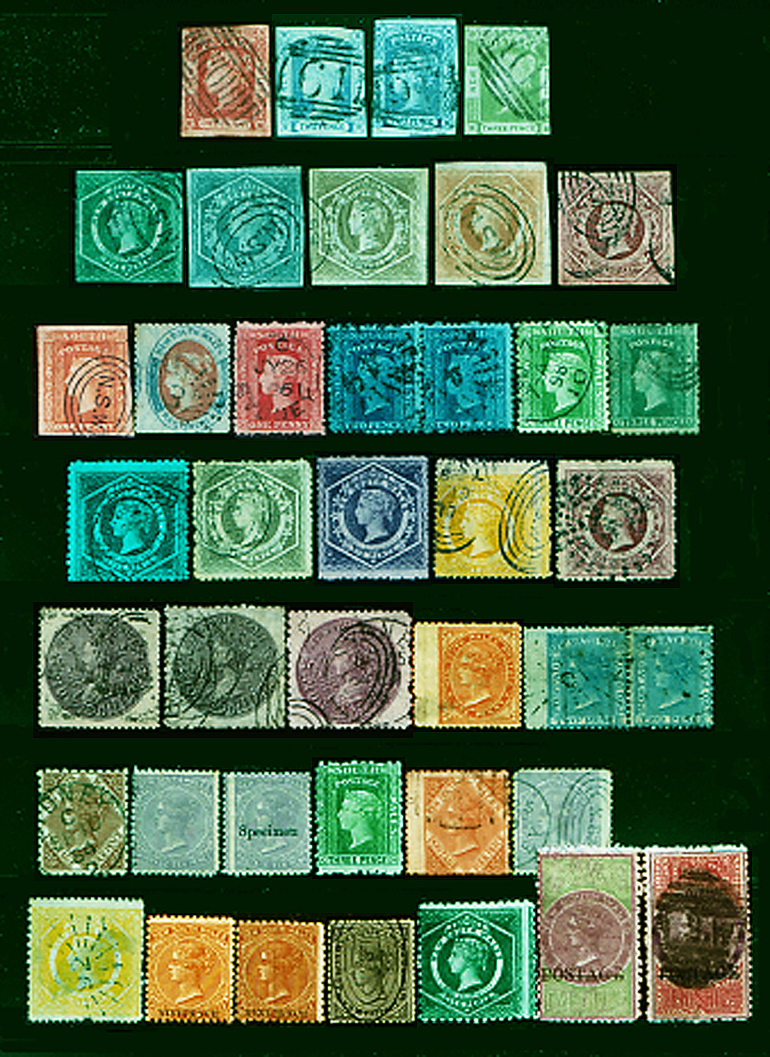 New South Wales #10/#73 1851-86 Asstd Classic Queen Victoria MH&U 38 Items