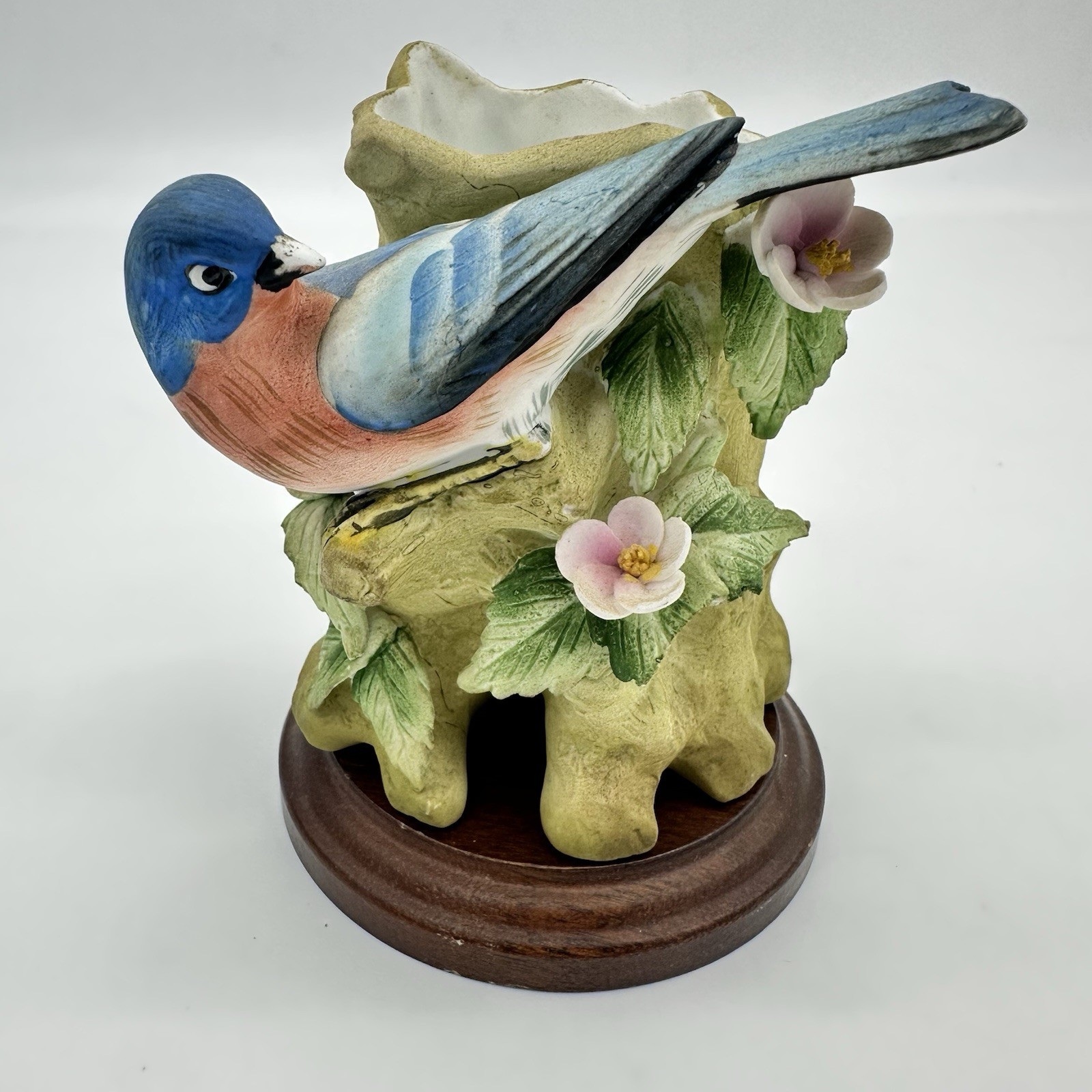 Vintage Lefton Bluebird Figurine NW 763 Made in Japan Bird Vase Porcelain Vintage Lefton Bluebird Figurine NW 763 Made in Japan Bird Vase Porcelain