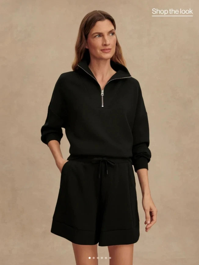 Varley Hawley Half Zip Sweat $148 MSRP (COLOR BLACK) Varley Hawley Half Zip Sweat $148 MSRP (COLOR BLACK)