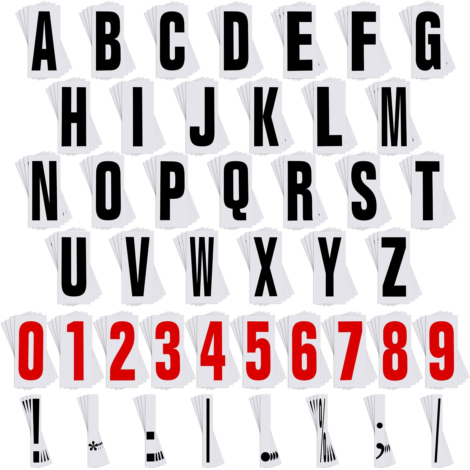 Jecery 400 Pcs Marquee Sign Letters Flexible Plastic 10 Inch, Black and Red Jecery 400 Pcs Marquee Sign Letters Flexible Plastic 10 Inch, Black and Red