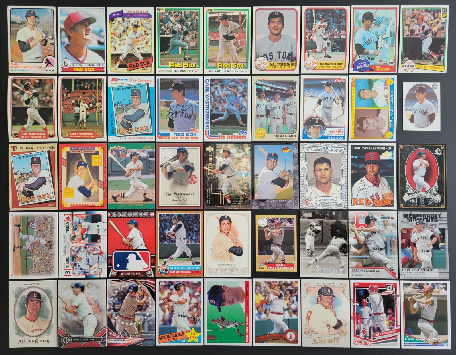 Lot of 45 Different CARL YASTRZEMSKI Baseball Cards HOF 1973-2024 BB9227 Lot of 45 Different CARL YASTRZEMSKI Baseball Cards HOF 1973-2024 BB9227