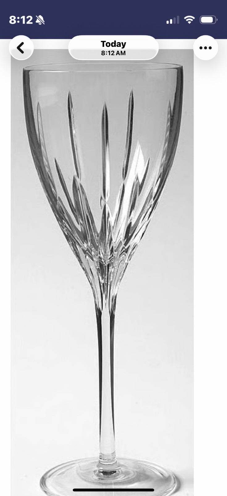 Lenox Crystal Starfire Allegro 8oz  7 5/8\