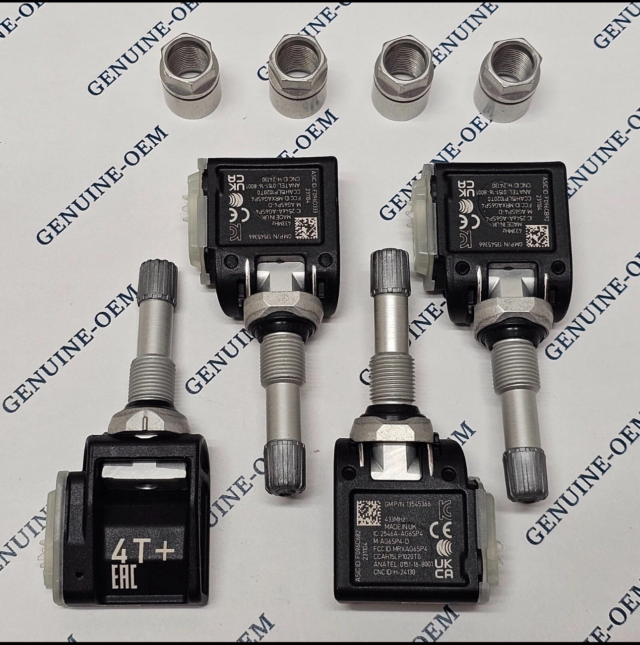 2020-2026 Chevrolet GMC TPMS Trailer Tire Pressure Sensors GM 13545366 OEM Set