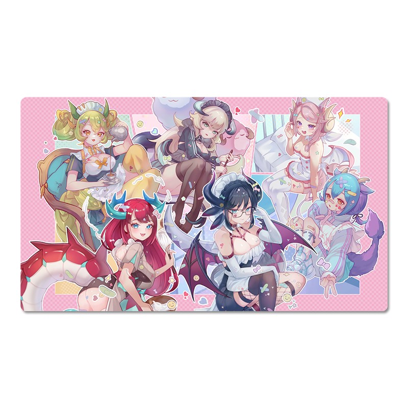 WVICM Table Playmat Dragonmaid Deck TCG CCG Games Play Pad Trading Card Game Mat