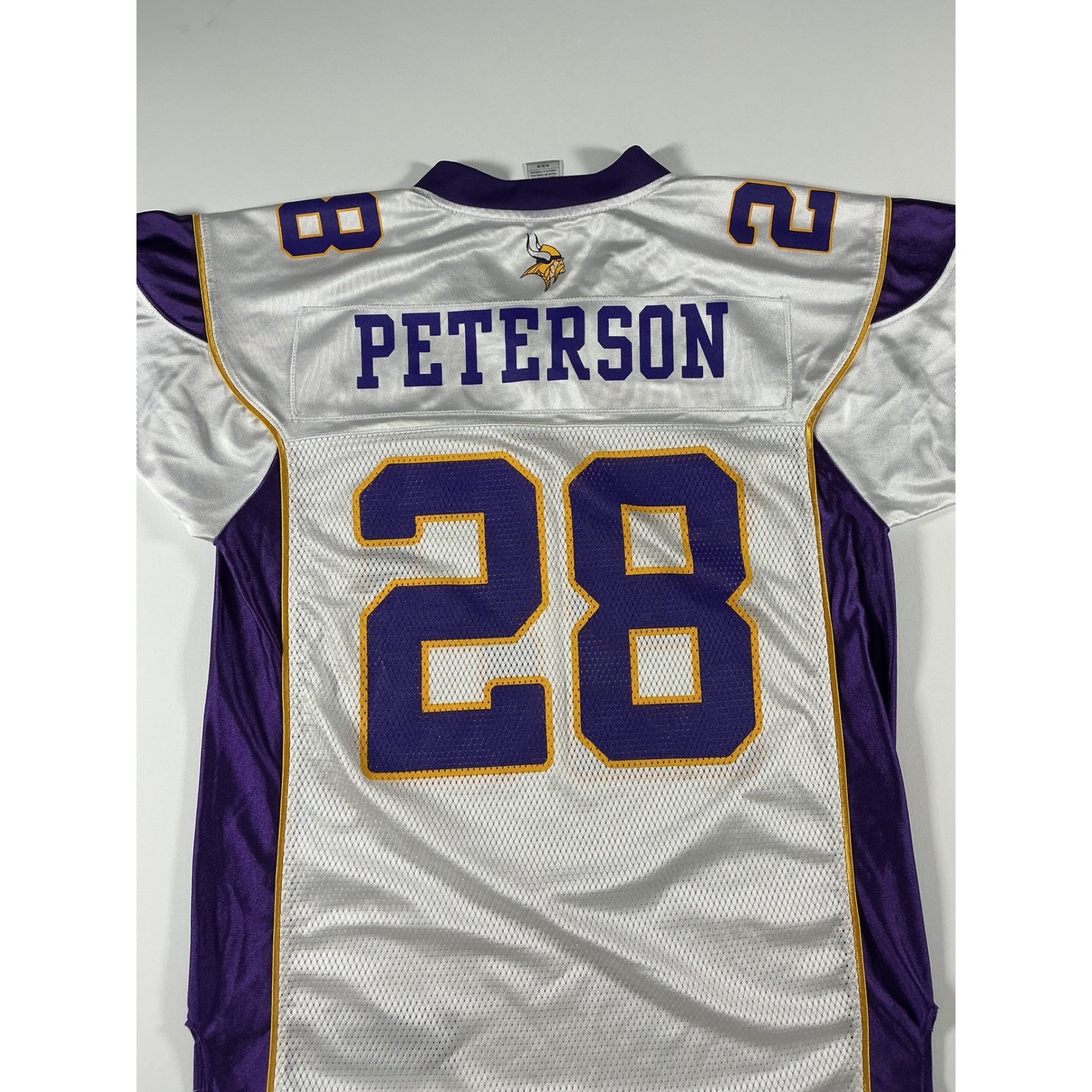 Reebok Minnesota Vikings Adrian Peterson #28 Jersey White Size M