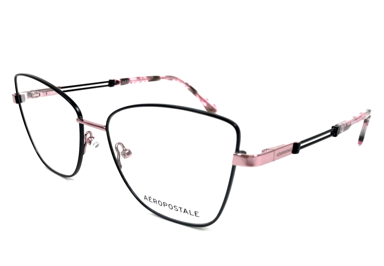 Aéropostale Eyeglasses Frames AERO 4000 BLACK Pink Butterfly Wire Rim 54-16-140 Aéropostale Eyeglasses Frames AERO 4000 BLACK Pink Butterfly Wire Rim 54-16-140