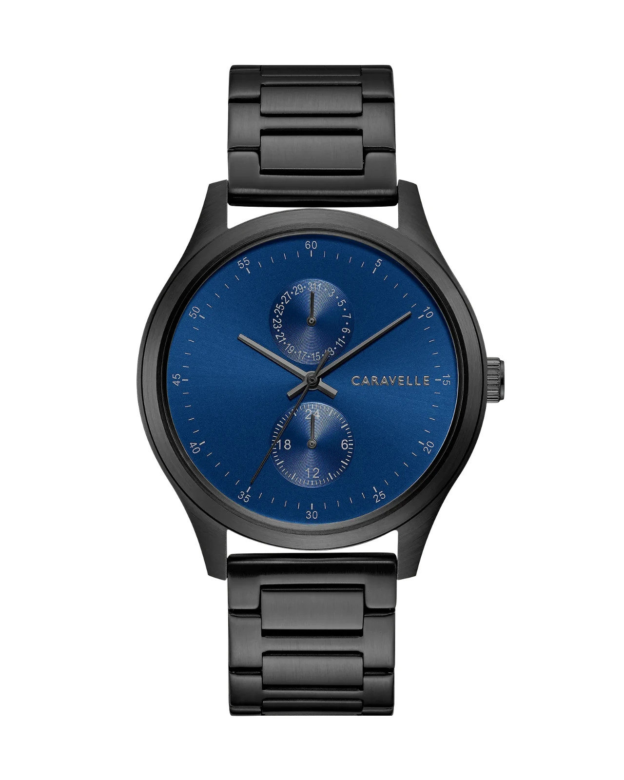 Caravelle by BuMin Max 41mm Black Stainless Steel Case, Black Stainless 45C116