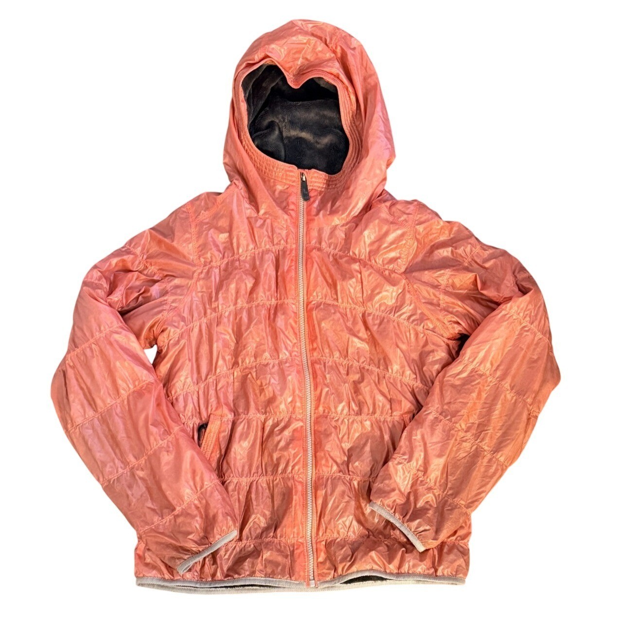 LOLE Pink Down Elena Hooded Puffer Jacket Size Medium Womens