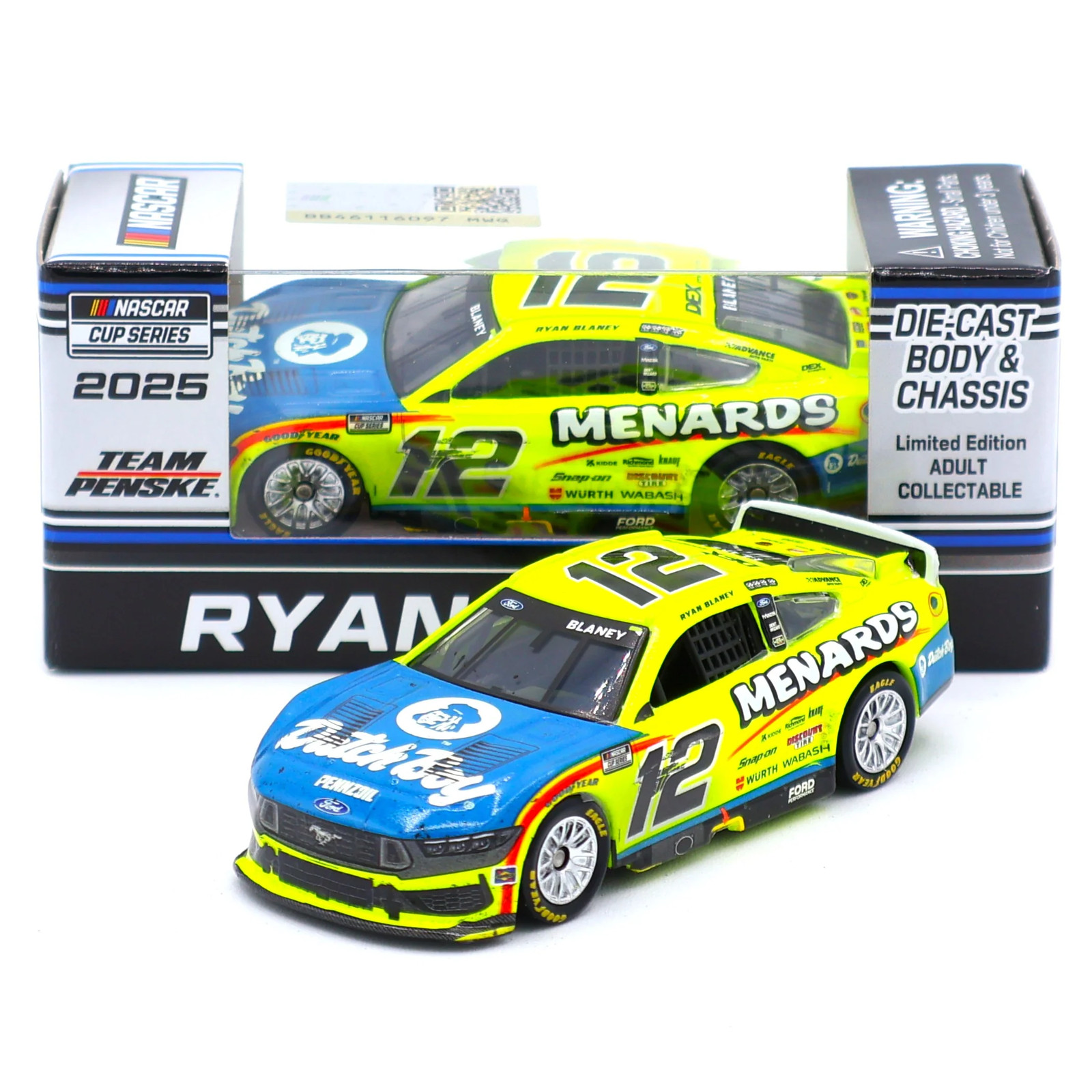 Ryan Blaney 2025 Menards Phoenix Win 1:64 Nascar Diecast Ryan Blaney 2025 Menards Phoenix Win 1:64 Nascar Diecast