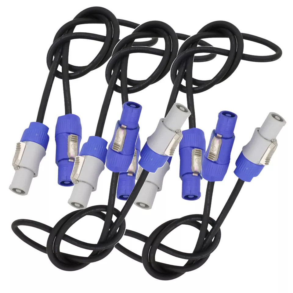 5Pack 5ft Powercon Extended Cable Power Plug Male to Female for Stage Par Light